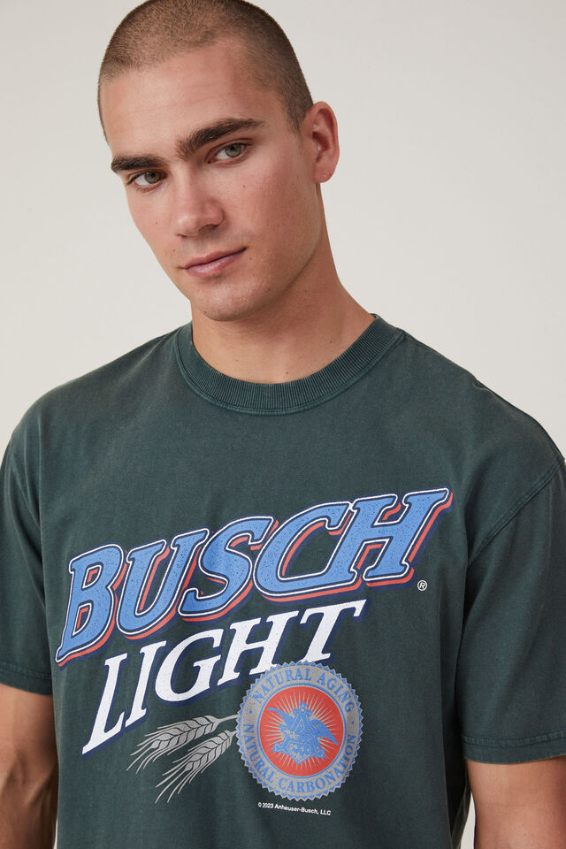 Busch Light Loose Fit T-Shirt, LCN BUD PINENEEDLE GREEN/BUSCH LIGHT - SLANTE