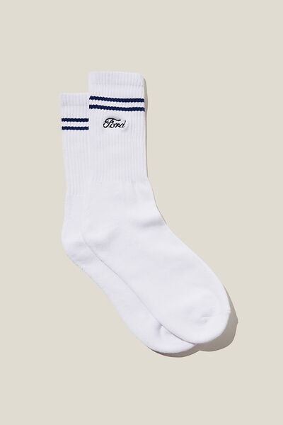 Meias - Ford Active Sock, LCN FOR WHITE/FORD STRIPE