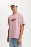 Kerokerokeroppi Box Fit T-Shirt, LCN SAN CHALK PINK/KEROPPI BADGE - alternate image 1