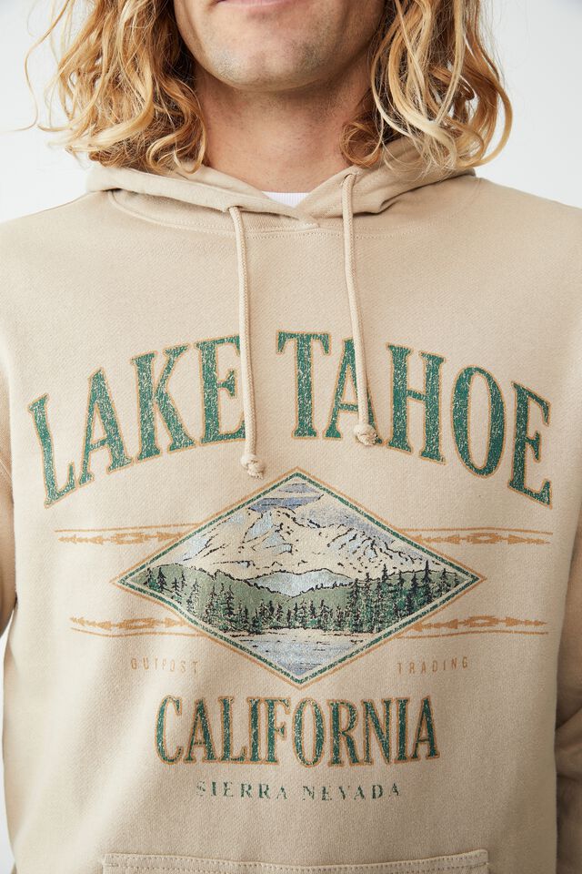 Graphic Fleece Pullover, STONE CLAY/LAKE TAHOE