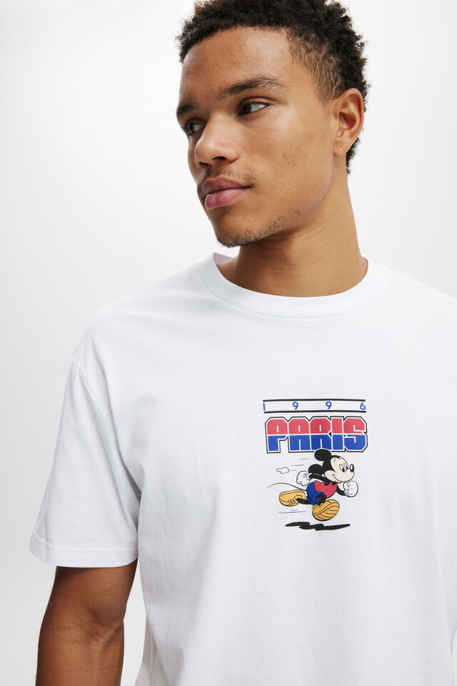 Loose Fit Pop Culture T-Shirt, LCN DIS WHITE / TRACK STAR