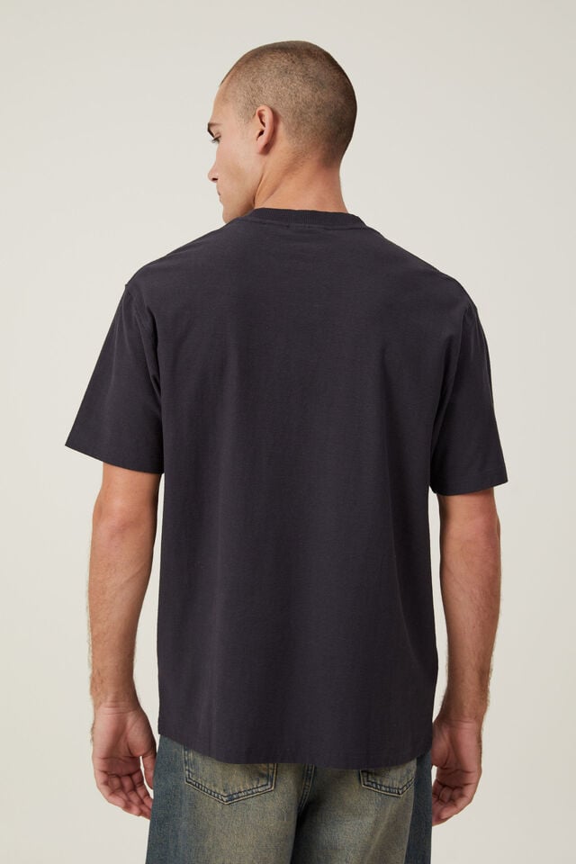Premium Loose Fit Music T-Shirt, LCN WMG WASHED BLACK/RATM - LIBERTY