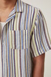 Palma Short Sleeve Shirt, PALE LIME MULTI STRIPE - alternate image 4