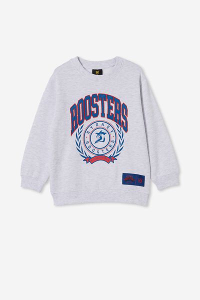 Nrl Kids Applique College Crew, ROOSTERS