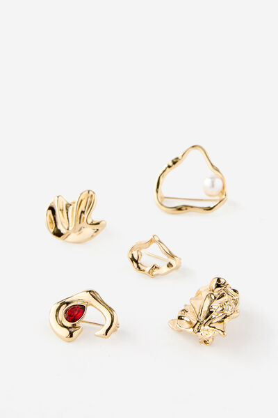 Pin Pack, GOLD SWIRL PEARL 5 PK