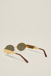 Izzy Round Metal Sunglasses, GOLD/GREEN - alternate image 3