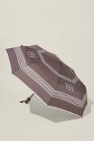 Rainy Day Compact Umbrella, SIGNET LOGO/BLACK ECRU - alternate image 1