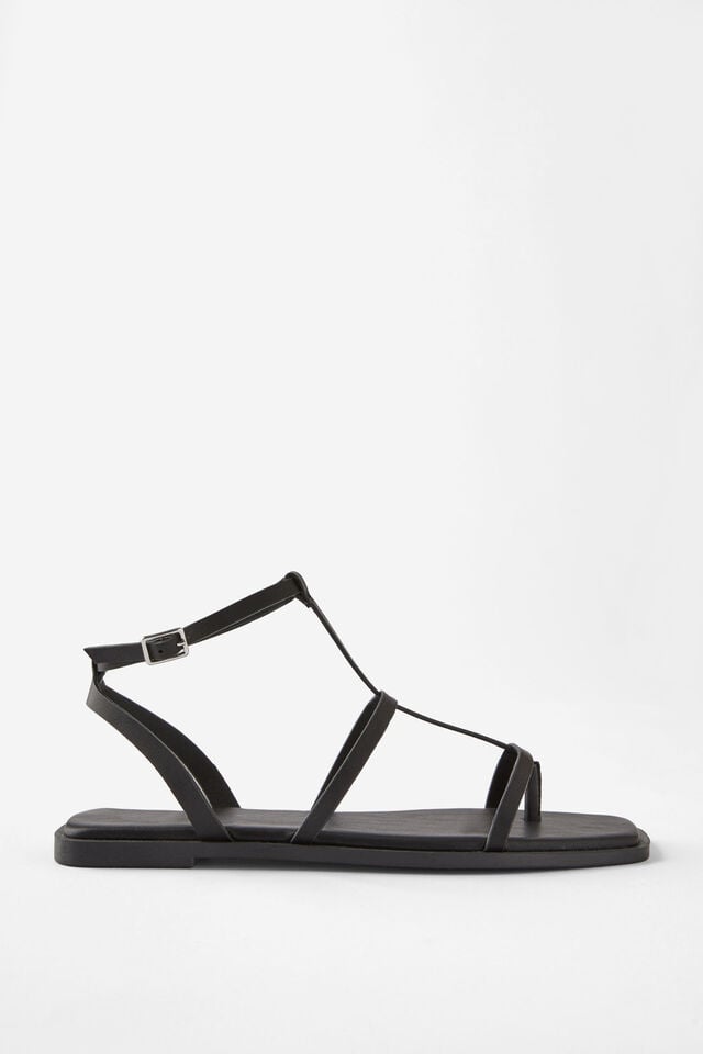 Cannes Toe Post Sandal, BLACK