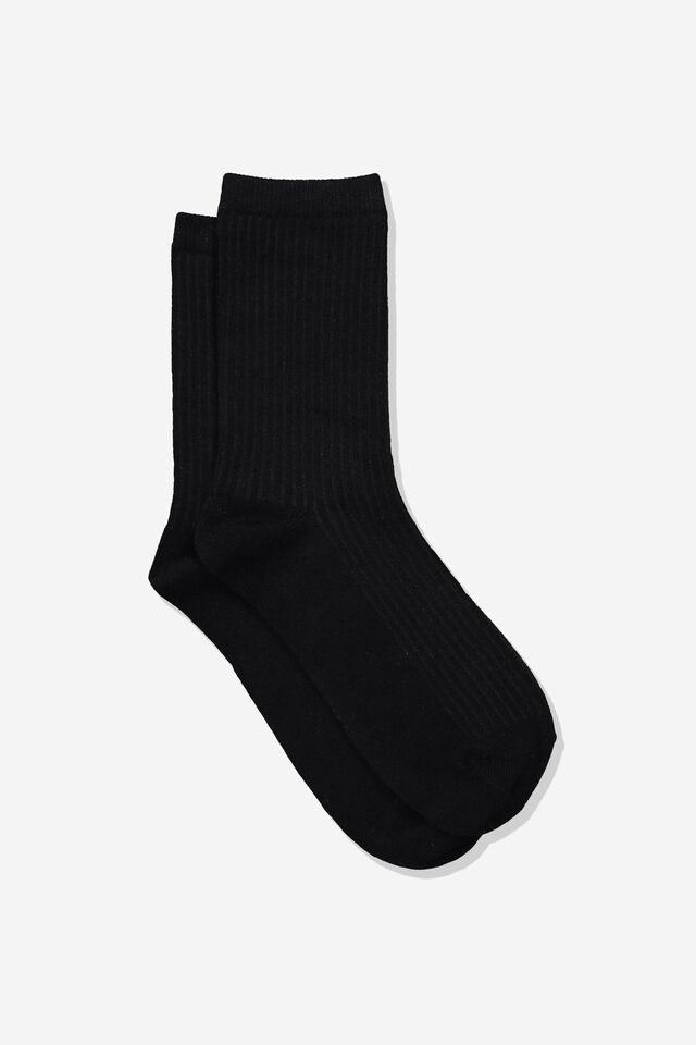 Everyday Solid Rib Ankle Socks