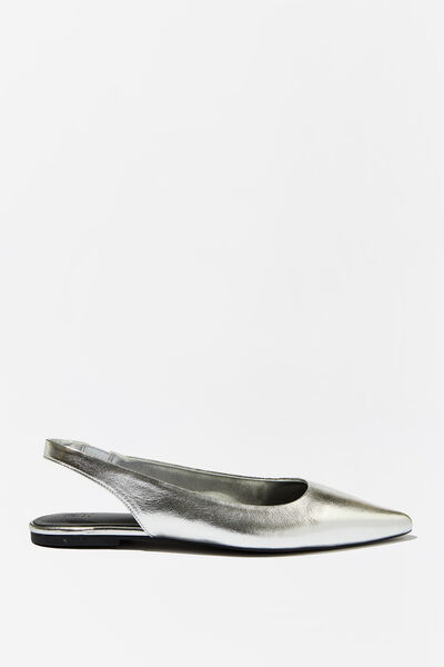 Zadie Slingback Point, SILVER TEXTURED