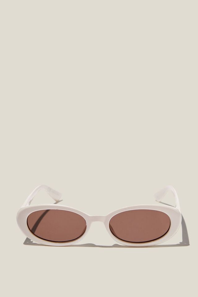 Ophelia Oval Sunglasses, IVORY