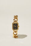 Classic Watch, GOLD PLATED RECTANGLE CURB CHAIN BAND - alternate image 3