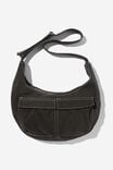 Bowie Crescent Cross Body Bag, WASHED BLACK DENIM/POCKETS - alternate image 1