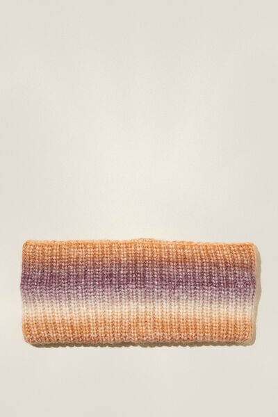 Knitted Headband, TAN OMBRE