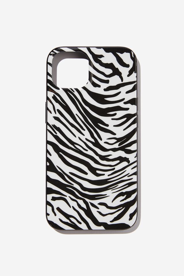 Printed Phone Case Iphone 13, BLACK AND WHITE ZEBRA