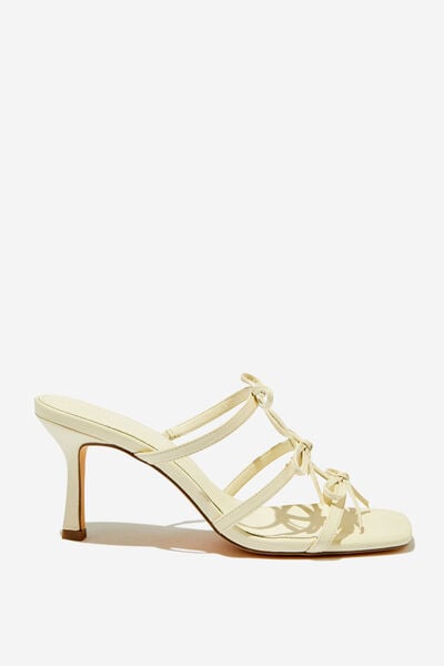 Edie Statement Mule, ECRU MULTI BOW