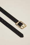 Angular Buckle Belt, BLACK/GOLD - alternate image 2