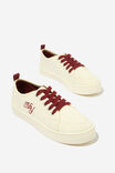Saylor Lace Up Plimsoll, ECRU/RED NY EMBROIDERY - alternate image 2