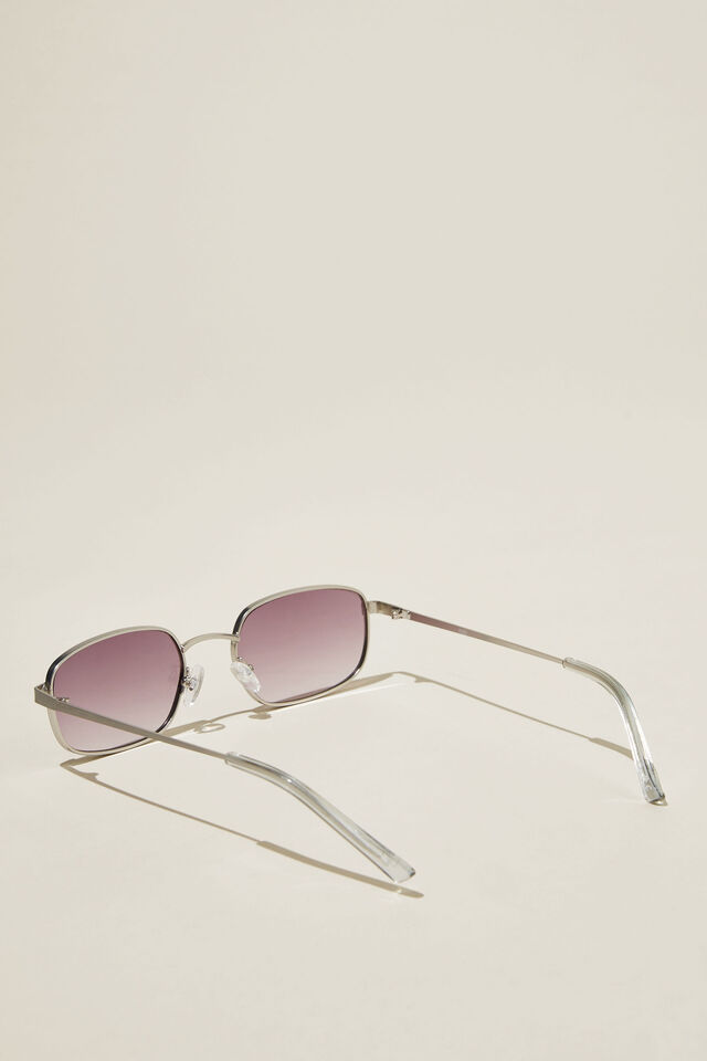 Taylor Metal Sunglasses, SILVER/MAUVE