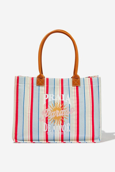 The Stand By Tote, PARAISO/BLUE RED STRIPE