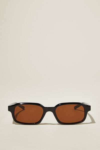 Ollie Square Sunglasses, BLACK/BROWN
