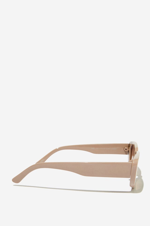 Abby Rectangle Sunglasses, PORCELAIN