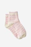 Gingham Mid Crew Sock, SOFT PINK - alternate image 1