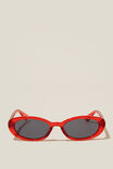 Ophelia Oval Sunglasses, SCARLET RED - alternate image 1