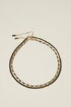 Colar - 2Pk Fine Chain Necklace, GOLD PLATED CLASSIC HERRINGBONE - vista alternativa 1