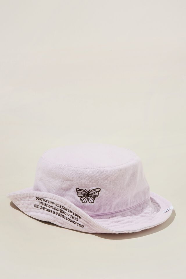 Bianca Bucket Hat, ANGEL NUMBER BUTTERFLY 444