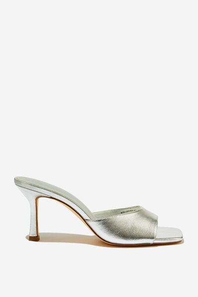 Edie Minimal Mule, SILVER METALLIC