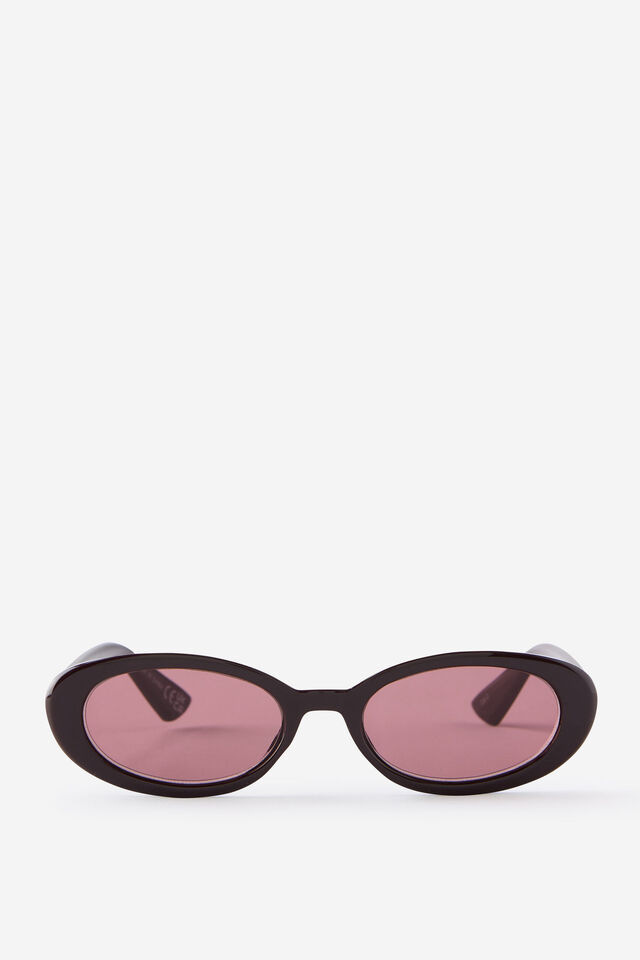 Ophelia Oval Sunglasses, SPICED COCOA