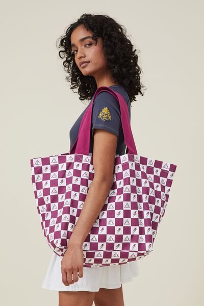 Everyday Canvas Tote, LCN WB HARRY POTTER/CHECKERBOARD