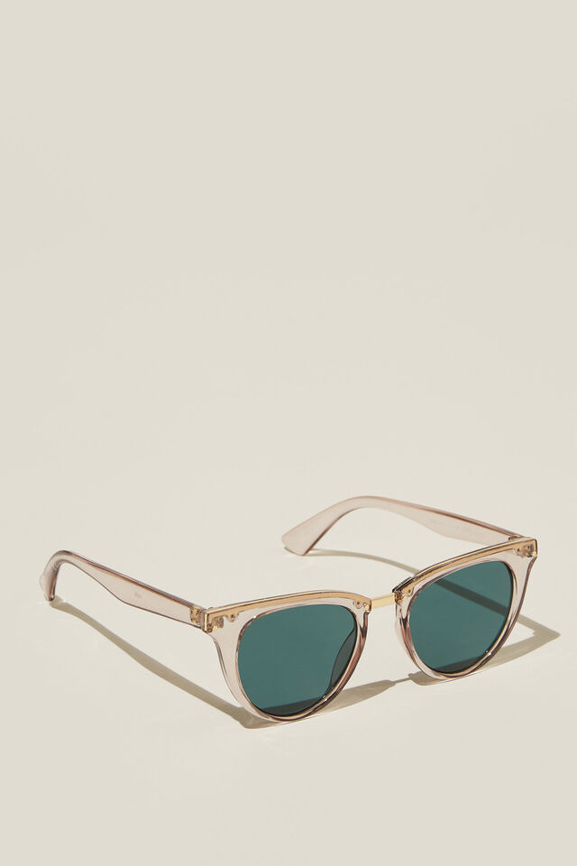 Sarah Round Sunglasses, CRYSTAL/GOLD