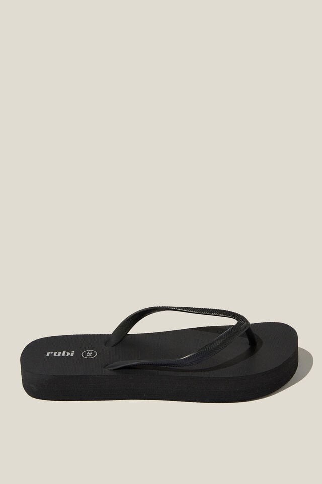 The Rubi Flatform Flip, BLACK