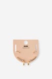 Premium Plated 3Pk Mid Earring, GOLD DIA CLIMBER HOOPS - example image 2