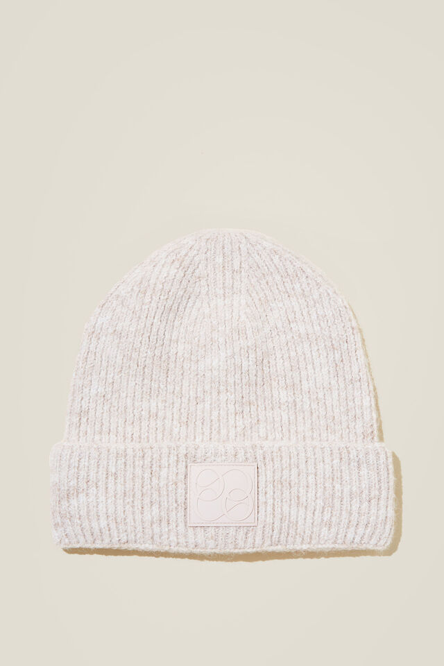 Olivia Knit Beanie, BISCUIT MARLE