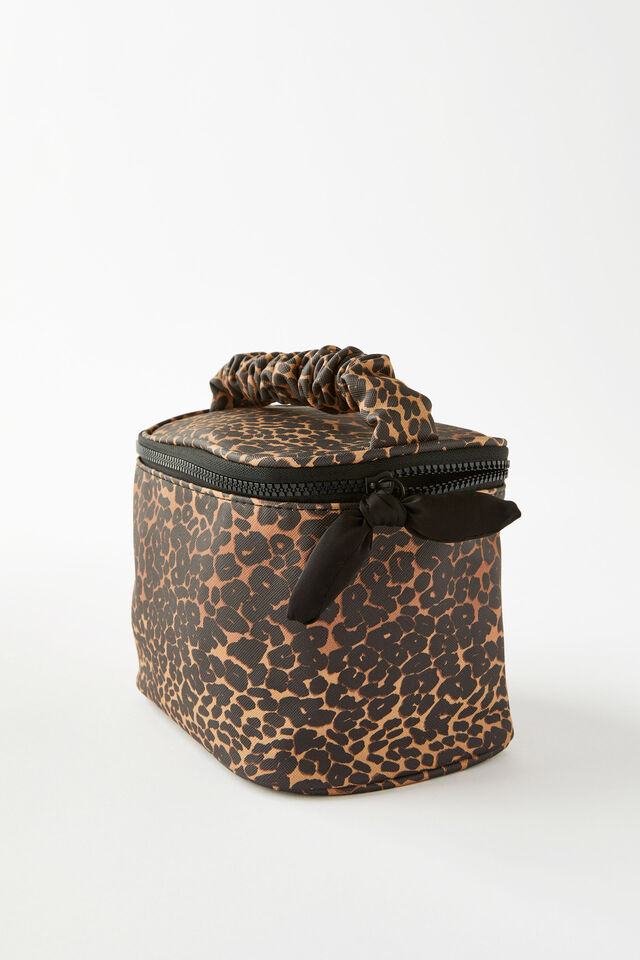 The Holiday Bow Beauty Bag, LEOPARD