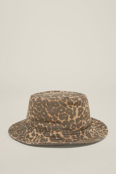 Reversible Bianca Bucket Hat, LEOPARD