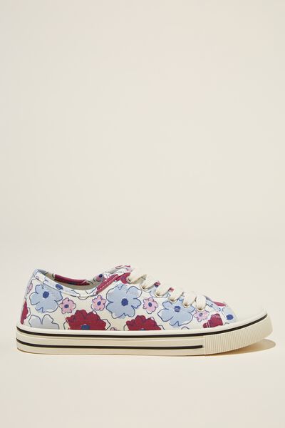 Harlow Lace Up Plimsoll, GIA FLORAL