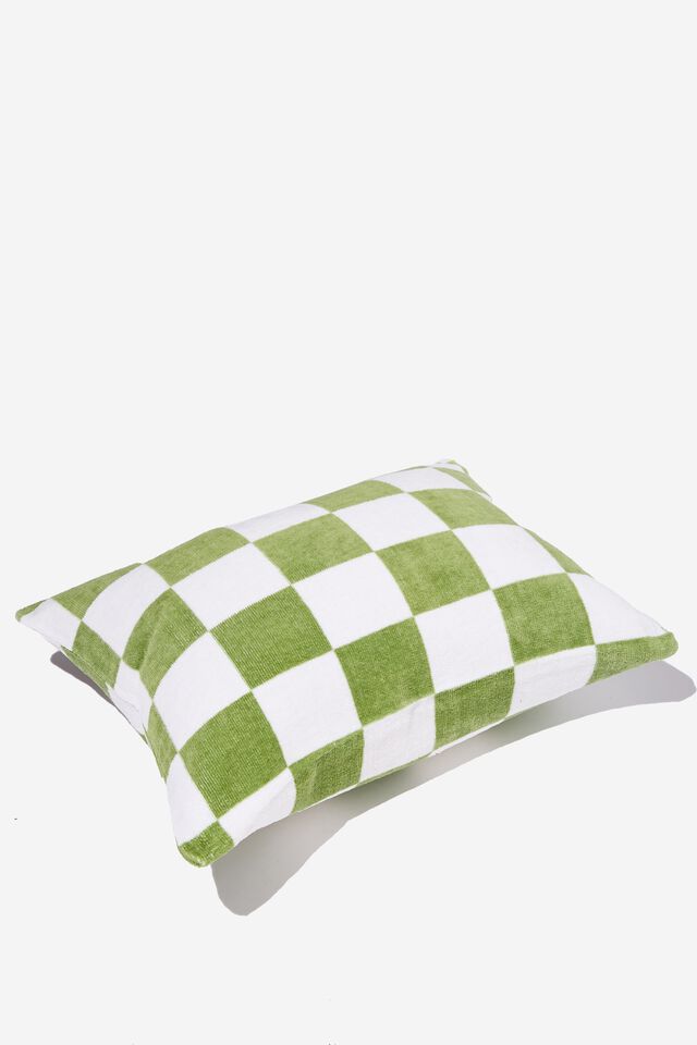 Travesseiro - Cotton Beach Pillow, SAGE CHECKERBOARD