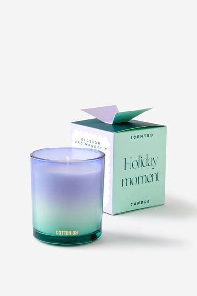 Moment Candle, MINT/TEAL BLOSSOM AND MANDARIN