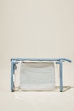 Holiday Clear Cosmetic Case, BLUE - alternate image 1