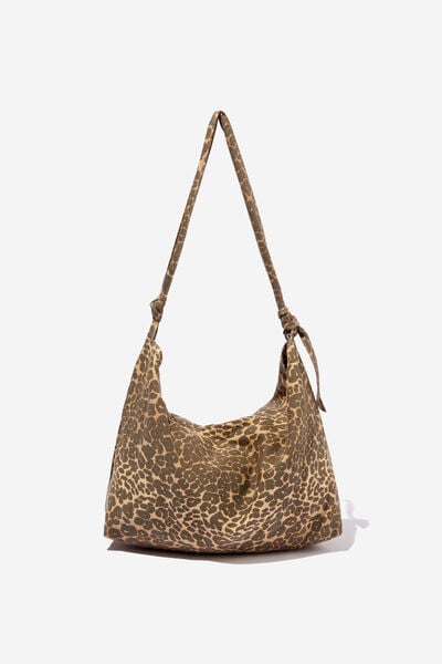 Alex Knotted Slouchy Tote, LEOPARD CANVAS