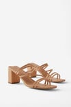 Eden Strappy Block Heel Mule, CAMEL SMOOTH - alternate image 4