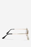 Elle Metal Aviator Sunglasses, GOLD/DARK GREEN - alternate image 4