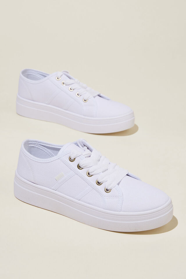 Winslow Canvas Platform Sneaker, WHITE CANVAS