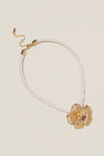 Cord Pendant Necklace, GOLD PLATED HIBISCUS TWIST CORD - alternate image 1