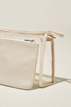 Holiday Clear Cosmetic Case, ECRU - alternate image 2