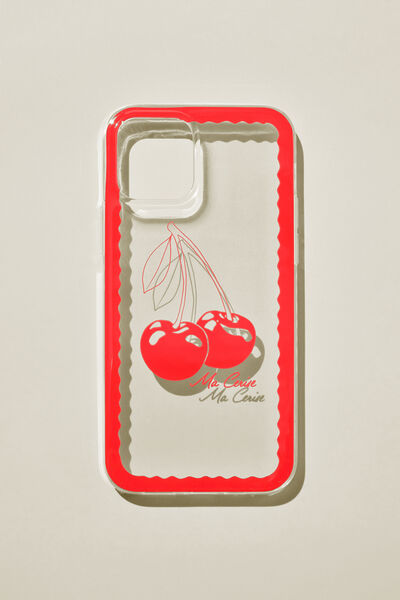 Phone Case Iphone 12/12 Pro, GRAPHIC MA CHERIE RED